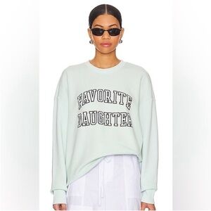 NWT Favorite Daughter The Collegiate Sweatshirt - Seafoam